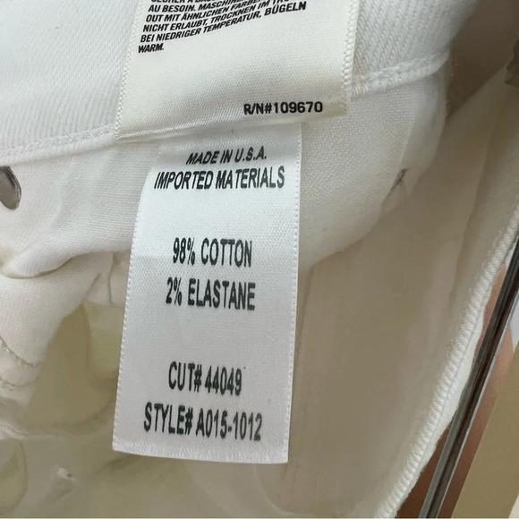 Agolde Isabel Slim Boyfriend Distressed Ankle Jeans White 29 Boho Contemporary - Picture 7 of 10